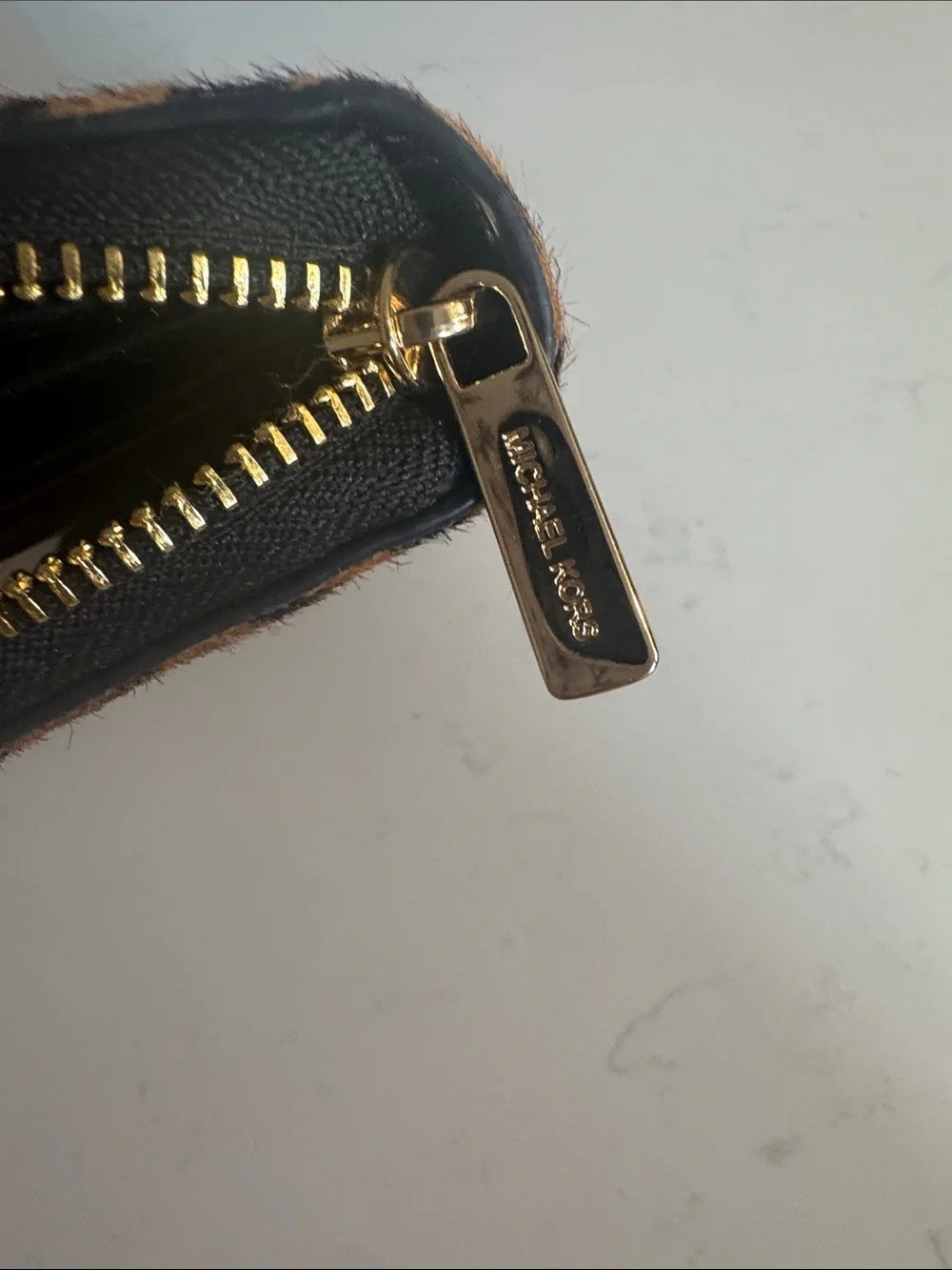 Michael Kors Leopard Print Zip-Around Wristlet Wallet - Brown & Black